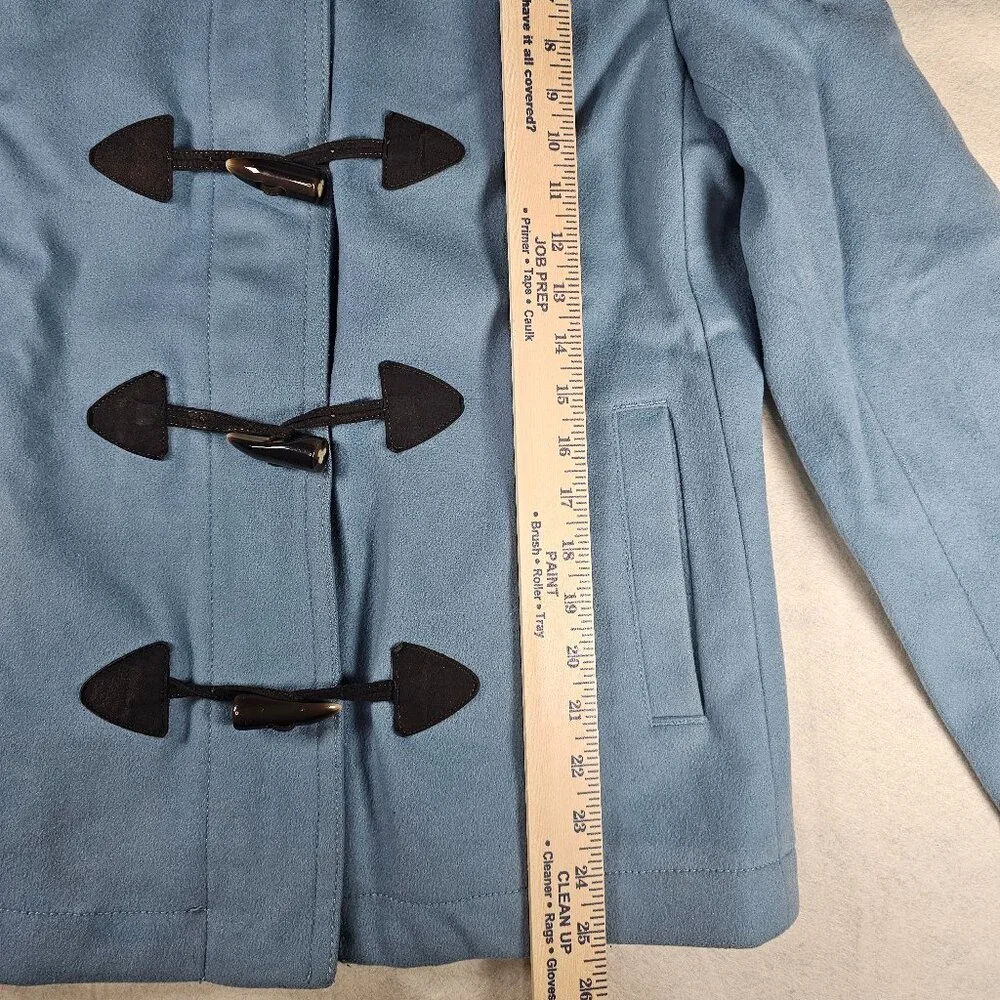 Gap Light Blue Wool Blend Toggle Peacoat Size Medium - Picture 5 of 6